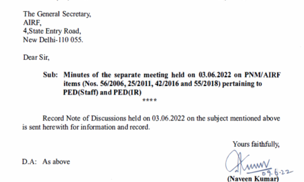 Minutes of the separate meeting held on 03.06.2022 on PNM/AIRF items (Nos. 56/2006, 25/2011, 42/2016 and 55/2018)