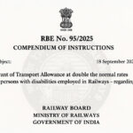 Compendium of Instructions regarding grant of Transport Allowance at double the normal rates to persons with disabilities employed in Railways-regarding