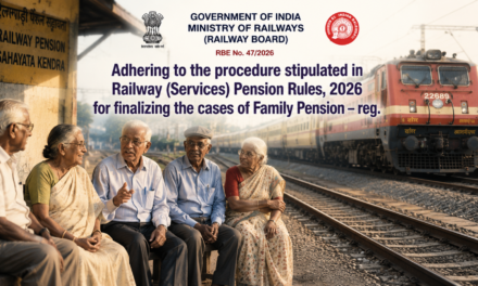 Adhering to the procedure stipulated in Railway (Services) Pension Rules, 2026 for finalizing the cases of Family Pension – reg.