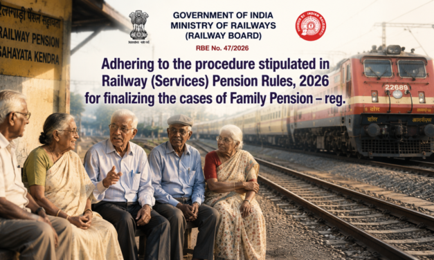 Adhering to the procedure stipulated in Railway (Services) Pension Rules, 2026 for finalizing the cases of Family Pension – reg.
