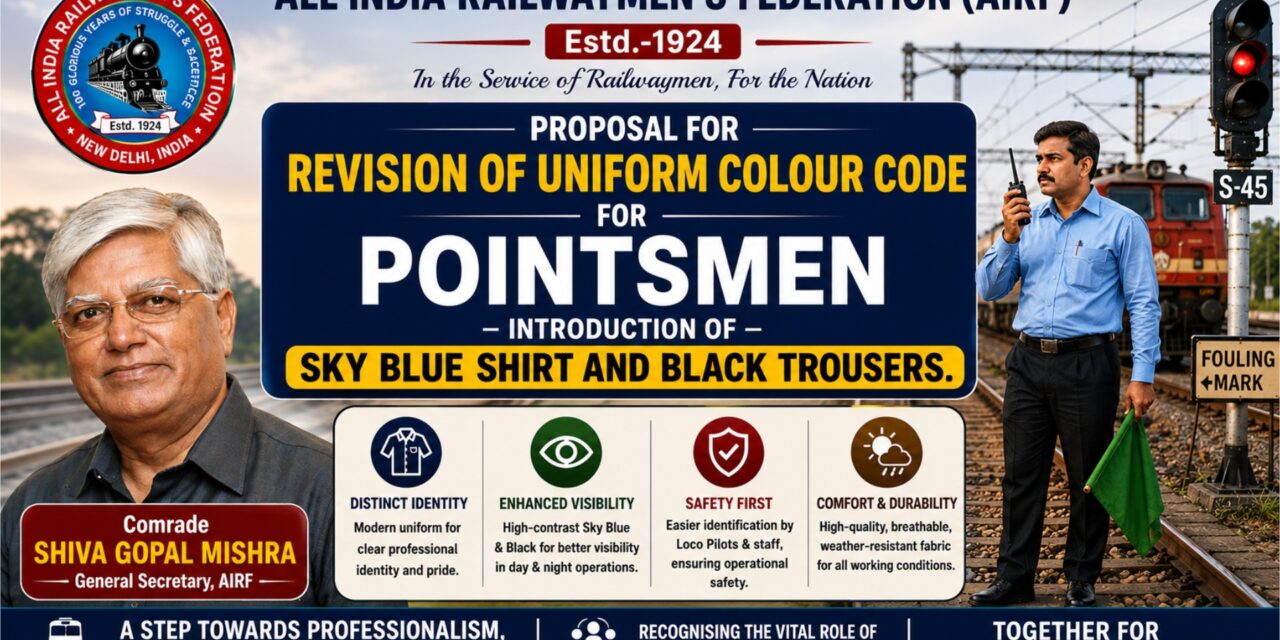 Proposal for Revision of Uniform Colour Code for Pointsmen – Introduction of Sky Blue Shirt and Black Trousers.