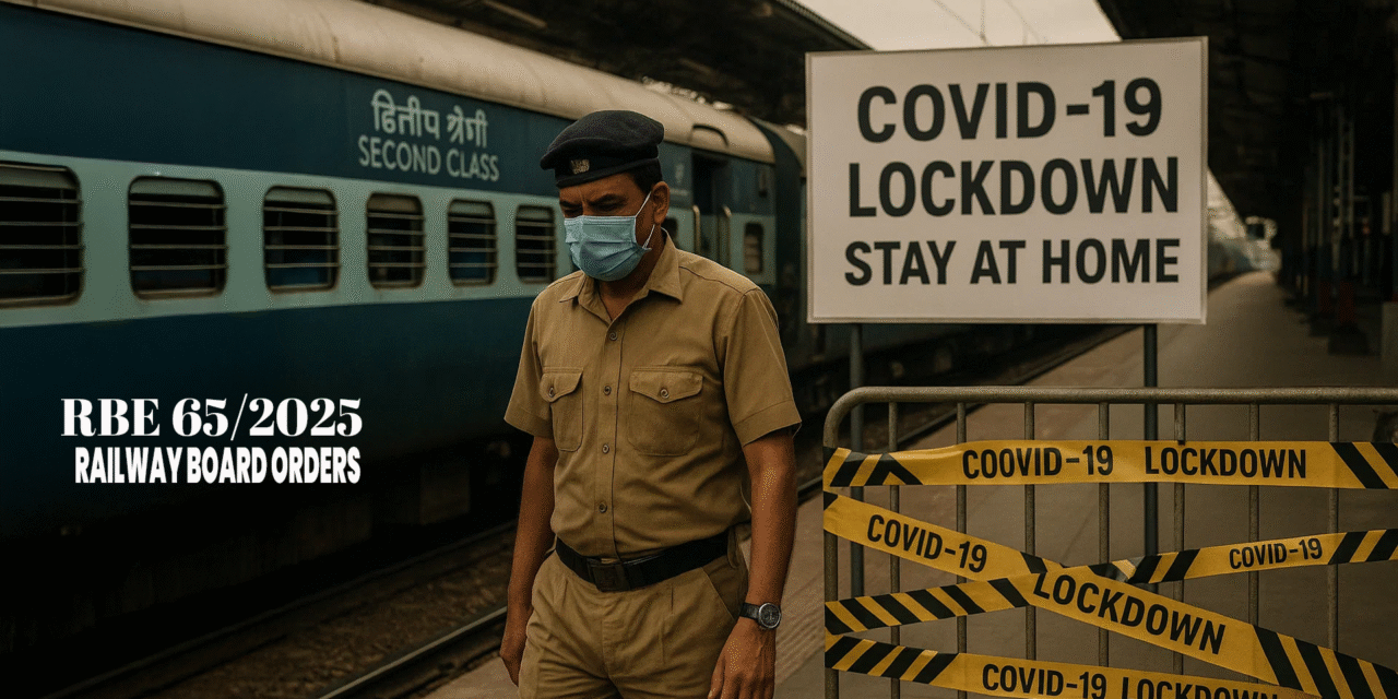 Counting of Stay-at-Home period during COVID-19 Lockdown as duty for railway servants undergoing training for the purposes of increments.