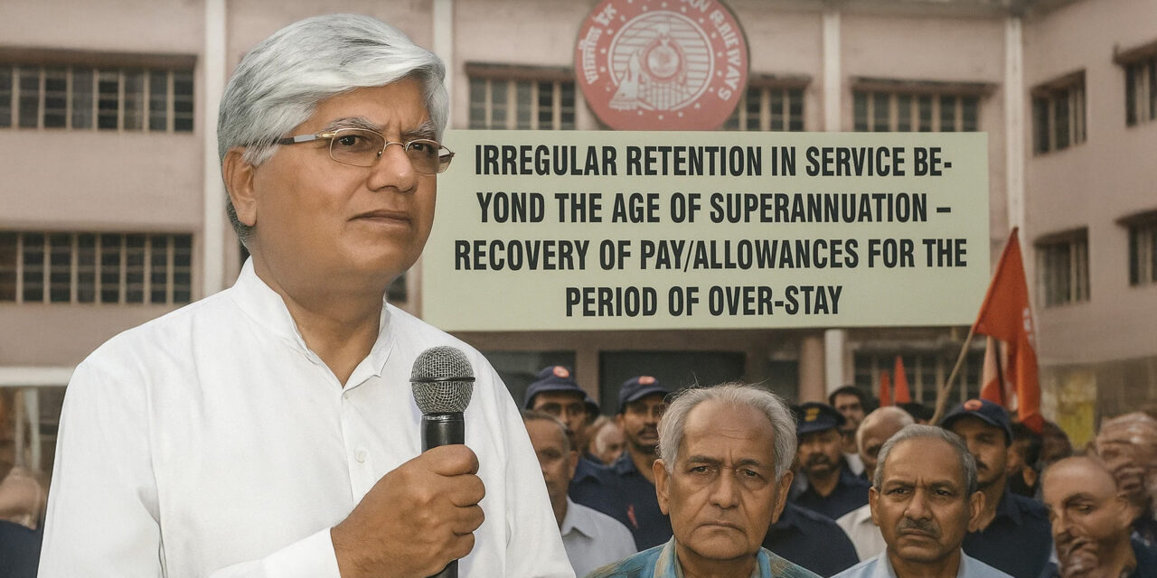 Irregular retention in service beyond the age of superannuation – Recovery of Pay/allowances for the period of over-stay