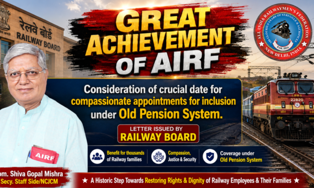 Consideration of crucial date for compassionate appointments for inclusion under Railway Services (Pension) Rules, 2026.