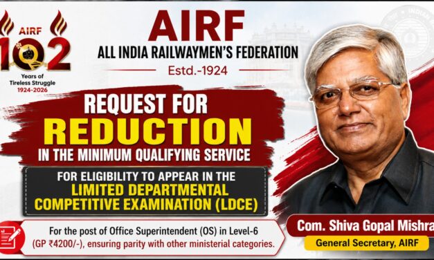 Request for reduction in the minimum qualifying service for eligibility to appear in the Limited Departmental Competitive Examination (LDCE)